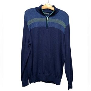 Callaway Mens L Night Sky Heather Weather Series 1/4 Zip‎ Pullover Sweater Golf